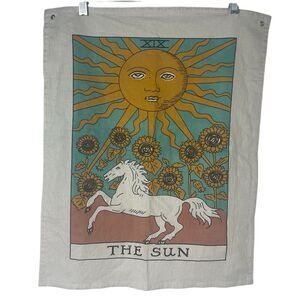 The Sun Astronomy Sign Flag With Hanging Holes Hippy Celestial Decor